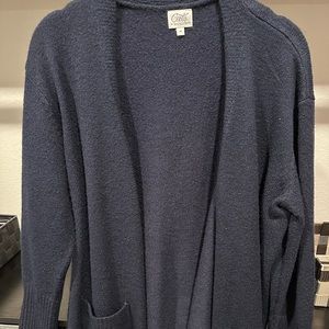 Cielo navy long sleeved cardigan oversized